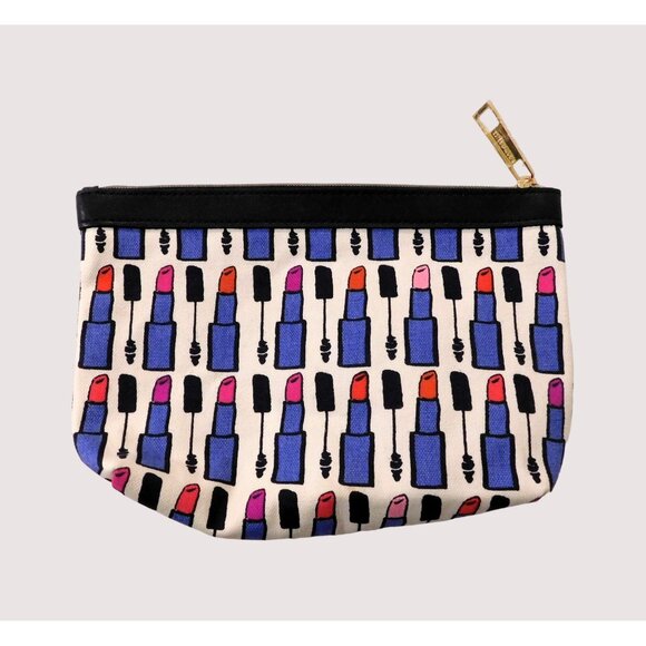 Estee Lauder Lipstick Print Cosmetic Bag Everyone Wants A Little Luxury Zipper - Picture 3 of 5